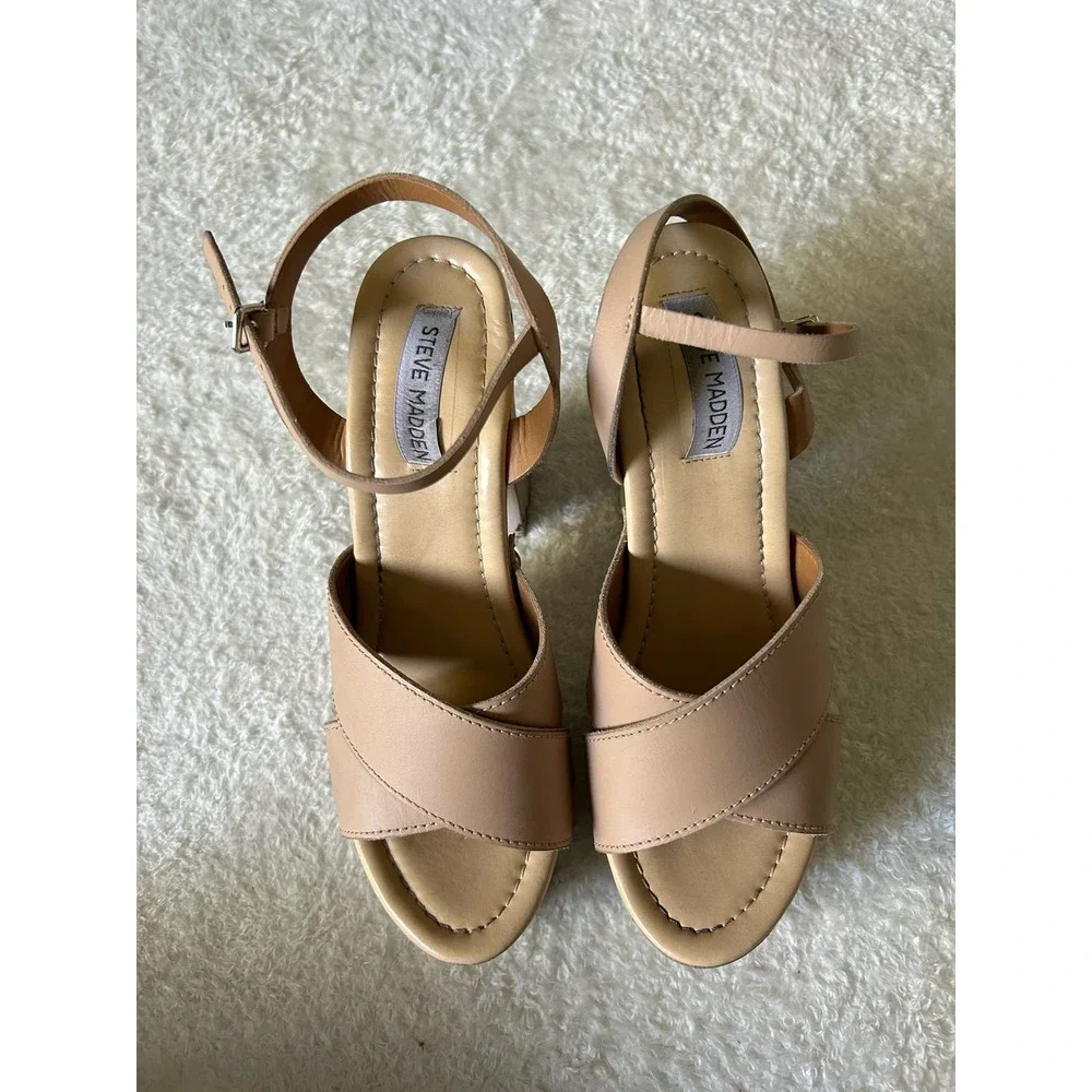 Steve Madden y2k Beige Heels Size 39/8.5 - Picture 2 of 5